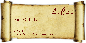 Lee Csilla névjegykártya